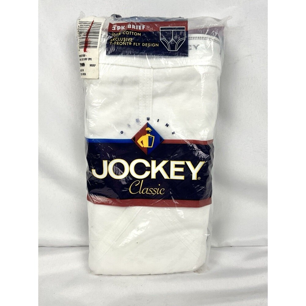 Vintage 2000 Jockey Classic Inverted Y-Front Fly Design 3 Pack Briefs Sz 44